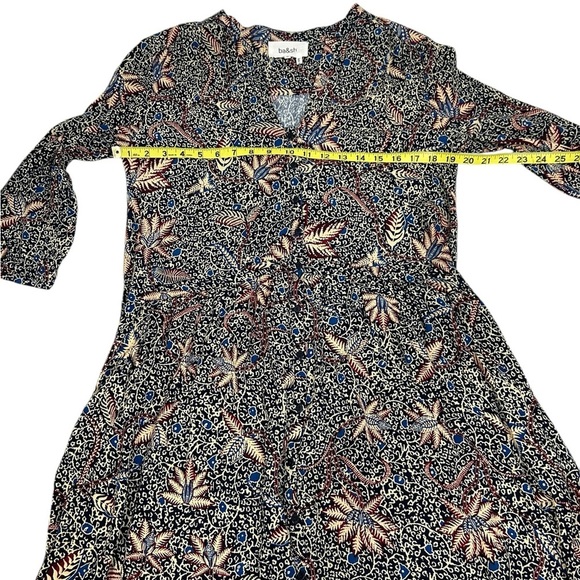 Ba&Sh Long Sleeve Multi Color Floral Mini Shirt Dress Size Medium - Picture 9 of 12